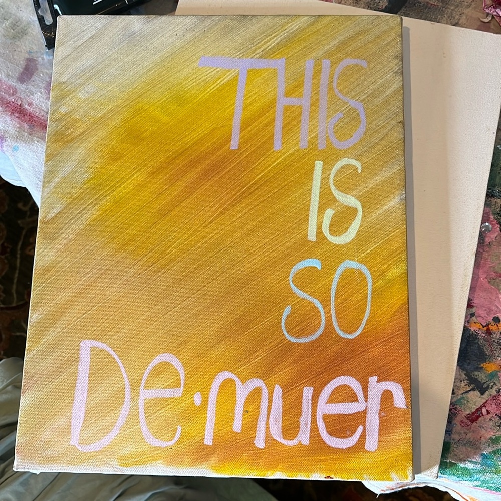 Abstract Canvas Art - Yellow and Orange